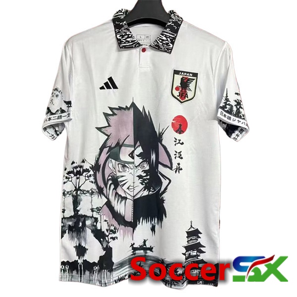 Japan Soccer Jersey Special Edition Naruto White 2024/2025
