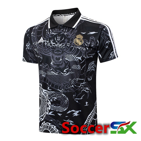 Real Madrid Soccer Polo Black 2024/2025