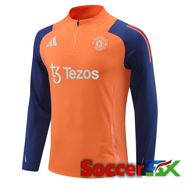 Manchester United Training Sweatshirt Orange 2024/2025