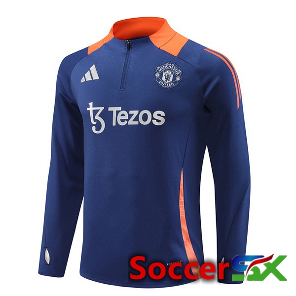 Manchester United Training Sweatshirt Blue Royal 2024/2025