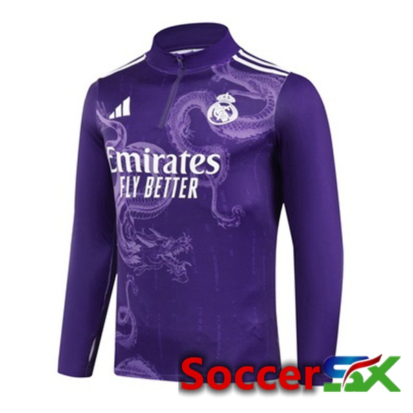 Real Madrid Training Sweatshirt Purple 2024/2025