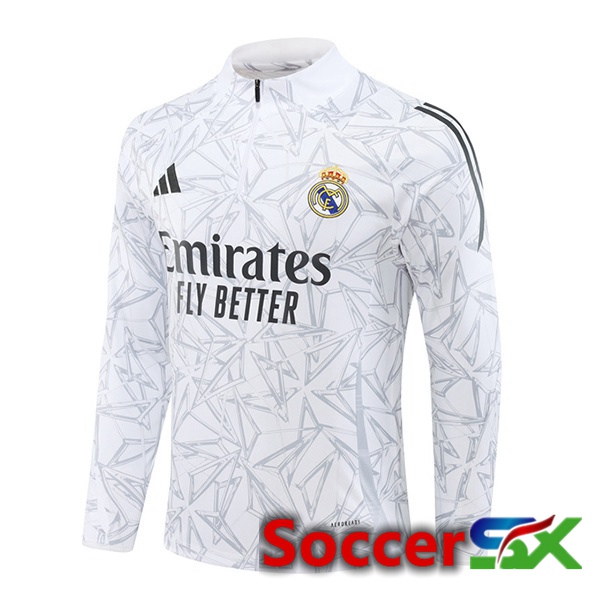 Real Madrid Training Sweatshirt White 2024/2025