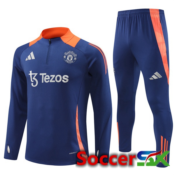 Manchester United kit Training Tracksuit Blue Royal 2024/2025