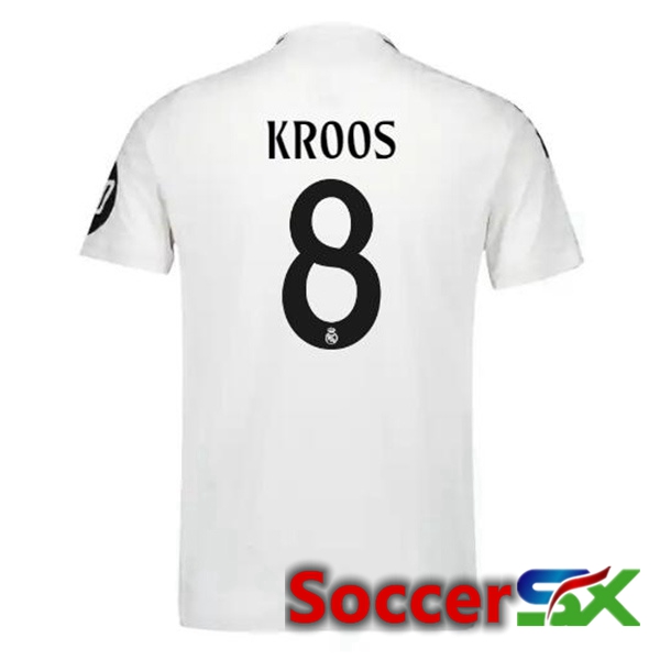 Real Madrid (Kroos 8) Home Soccer Jersey White 2024/2025