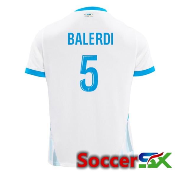 Marseille OM (BALERDI 5) Home Soccer Jersey White 2024/2025