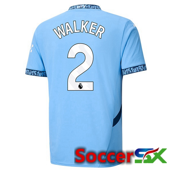 Manchester City (Kyle Walker 2) Home Soccer Jersey Blue 2024/2025