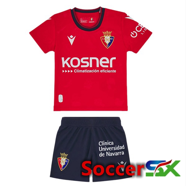 CA Osasuna Kids Home Soccer Jersey Red 2024/2025