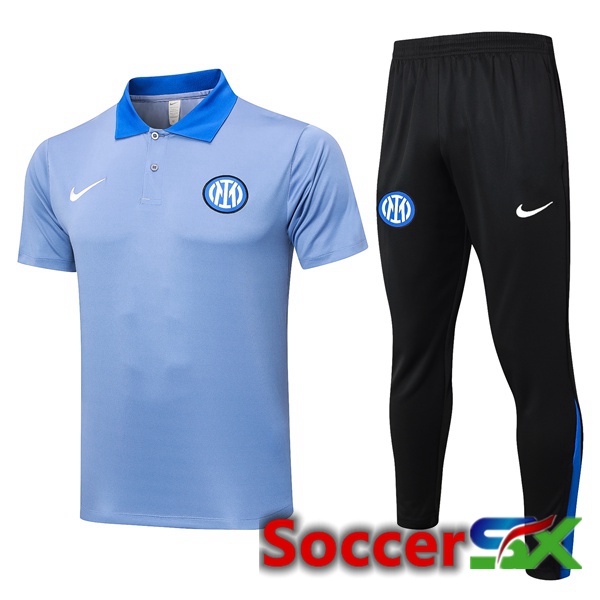 Inter Milan Soccer Polo + Training Pants Blue 2024/2025