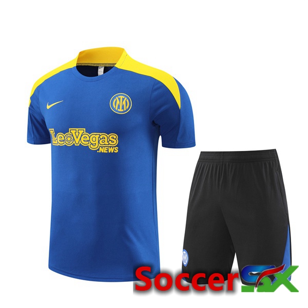 Inter Milan kit Training T Shirt + Shorts Blue 2024/2025