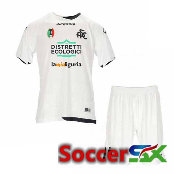 Spezia Calcio Kids Home Jersey White 2022/2023