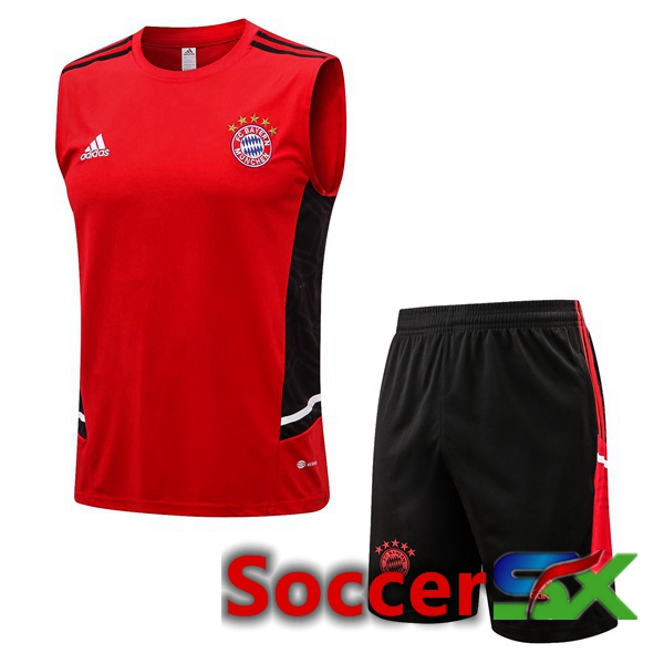Bayern Munich Soccer Vest + Shorts Red 2022/2023