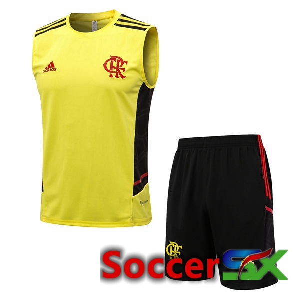 Flamengo Soccer Vest + Shorts Yellow 2022/2023