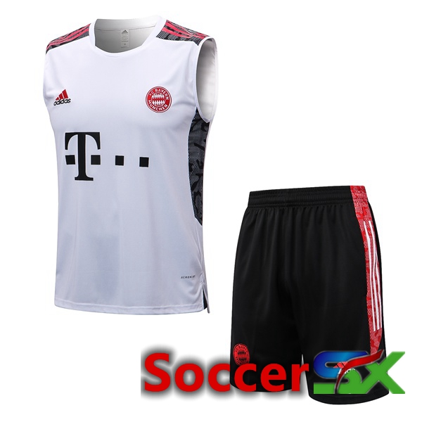 Bayern Munich Soccer Vest + Shorts White 2022/2023