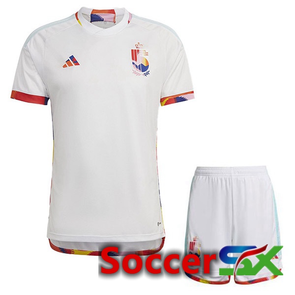 Belgium Kids Away Jersey White 2023/2023