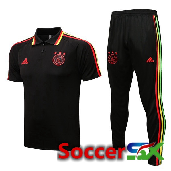 AFC Ajax Soccer Polo + Pants Black 2022/2023