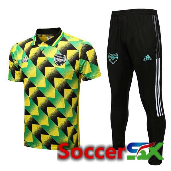 Arsenal Soccer Polo + Pants Green Black 2022/2023