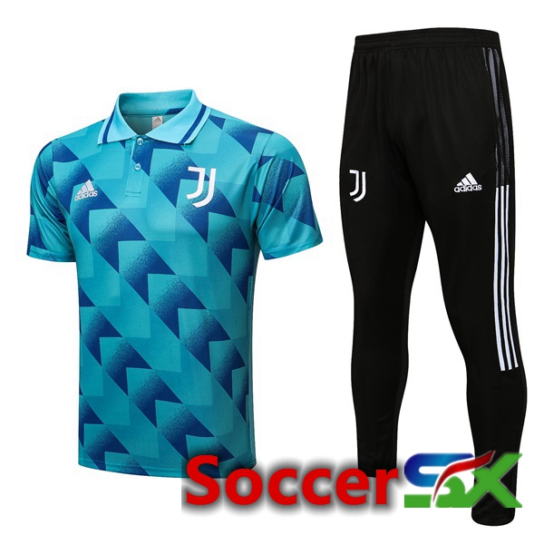 Juventus Soccer Polo + Pants Blue 2022/2023