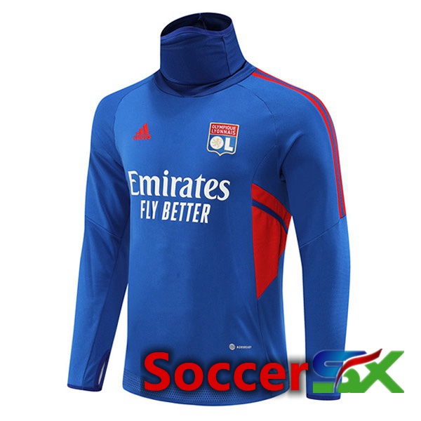 Lyon OL High collar Training Sweatshirt Blue 2022/2023