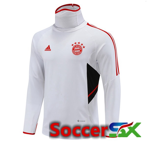 Bayern Munich High collar Training Sweatshirt White 2022/2023