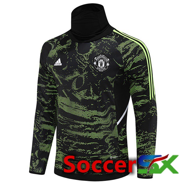 Manchester United High collar Training Sweatshirt Green 2022/2023