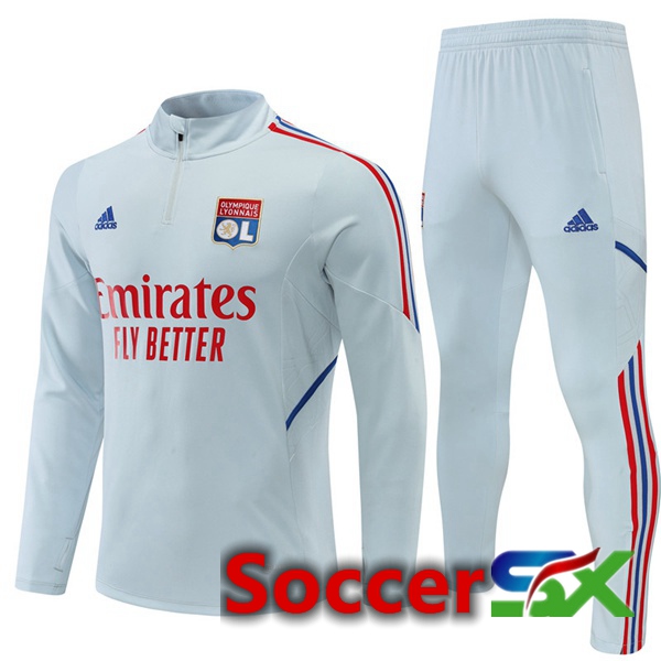 Lyon OL Training Tracksuit Grey 2022/2023