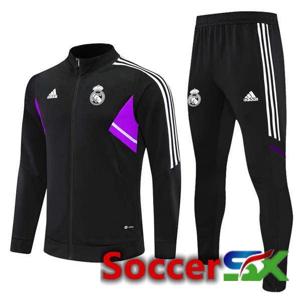 Real Madrid Training Jacket Suit Black 2022/2023