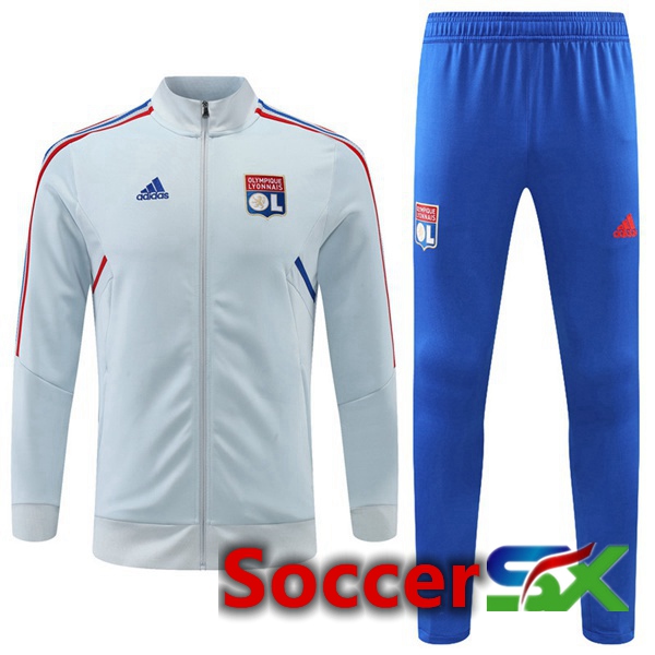 Lyon OL Training Jacket Suit Blue Grey 2022/2023