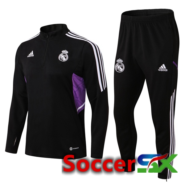 Real Madrid Training Jacket Suit Black 2022/2023