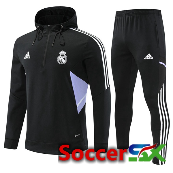 Real Madrid Training Tracksuit Hoodie Black 2022/2023