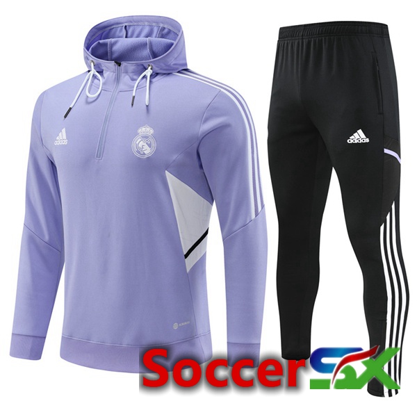 Real Madrid Training Tracksuit Hoodie Purple 2022/2023