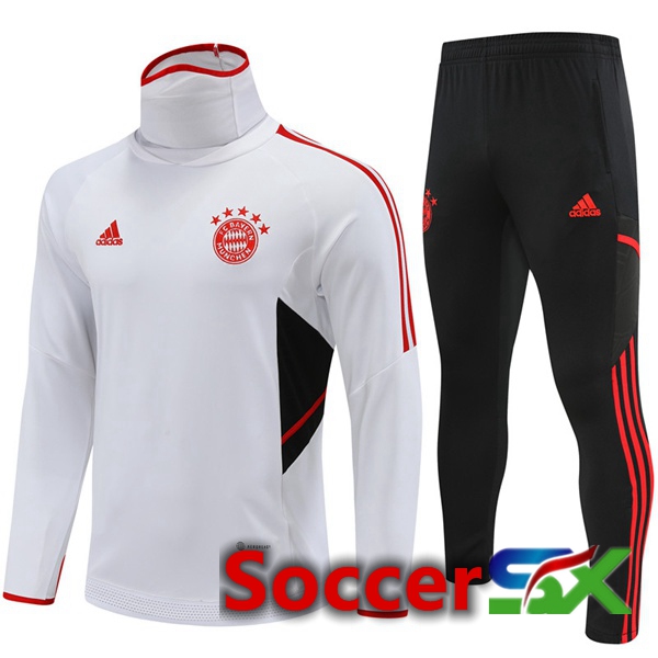 Bayern Munich High collar Training Tracksuit White 2022/2023