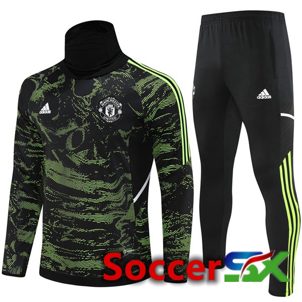 Manchester United High collar Training Jacket Suit Green 2022/2023