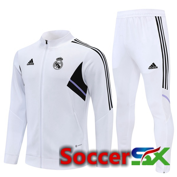 Real Madrid Training Jacket Suit White 2022/2023