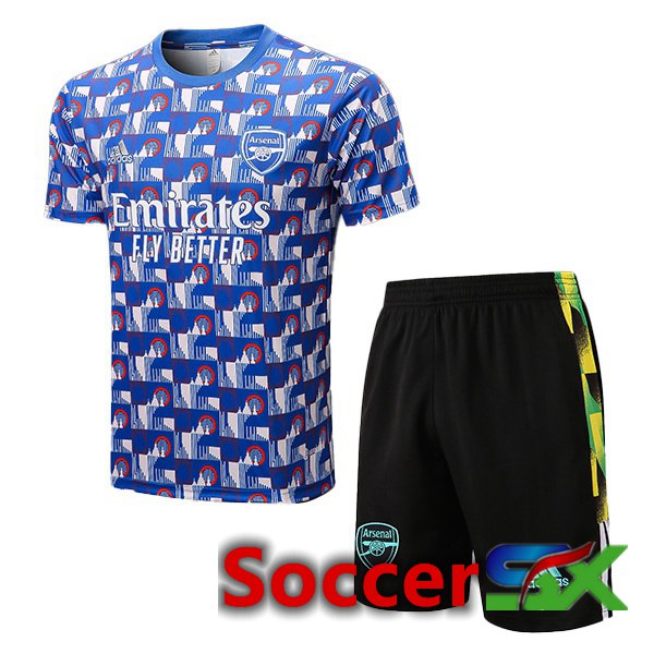 Arsenal Training T Shirt + Shorts Blue 2022/2023