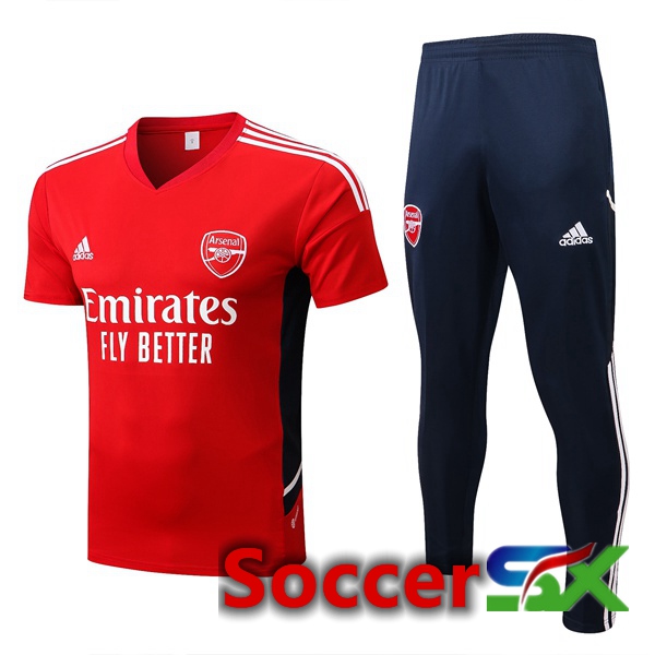 Arsenal Training T Shirt + Pants Red 2022/2023