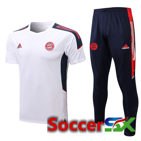 Bayern Munich Training T Shirt + Pants White 2022/2023