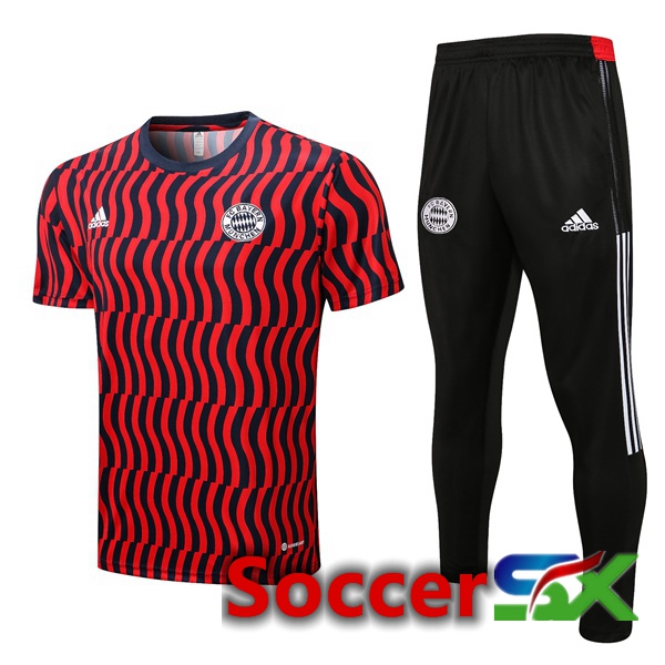 Bayern Munich Training T Shirt + Pants Red 2022/2023