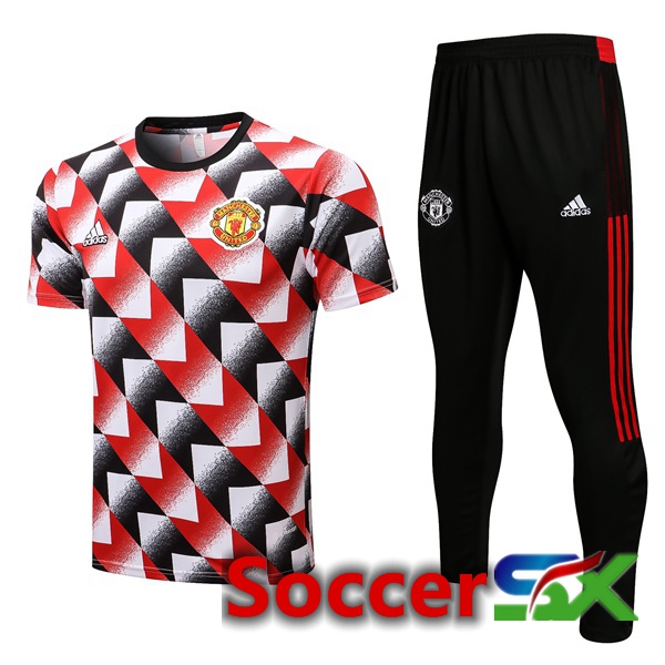 Manchester United Training T Shirt + Pants Red 2022/2023