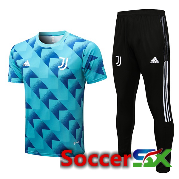 Juventus Training T Shirt + Pants Blue 2022/2023