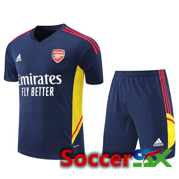 Arsenal Training T Shirt + Shorts Royal Blue 2022/2023