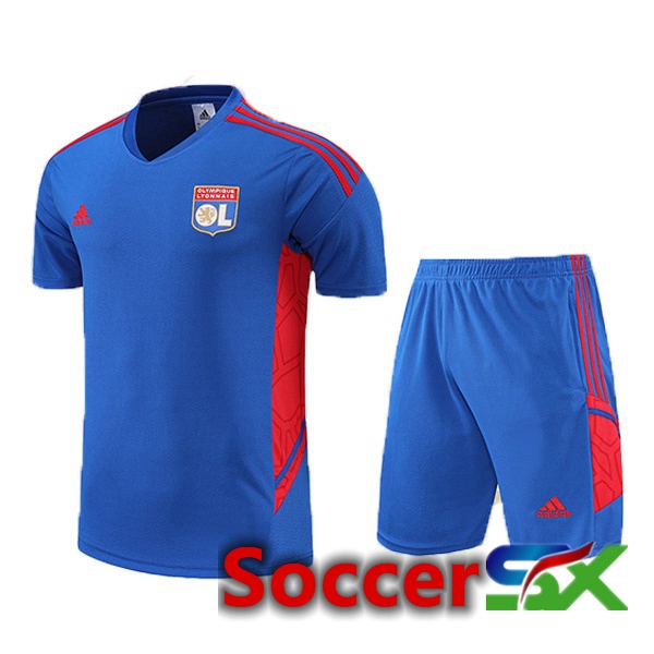 Lyon OL Training T Shirt + Shorts Blue 2022/2023