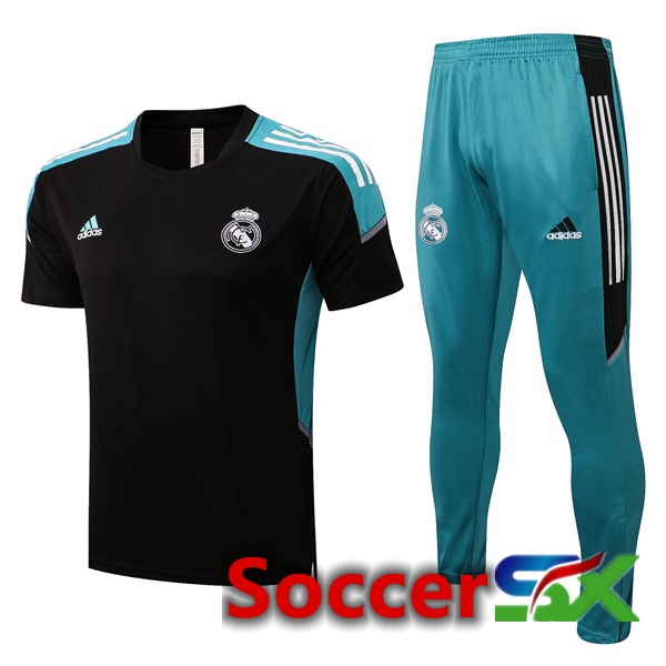 Real Madrid Training T Shirt + Pants Black 2022/2023