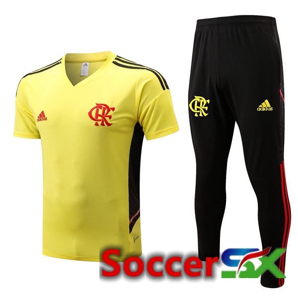 Flamengo Training T Shirt + Pants Yellow 2022/2023