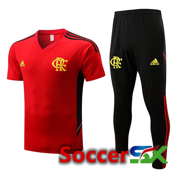 Flamengo Training T Shirt + Pants Red 2022/2023