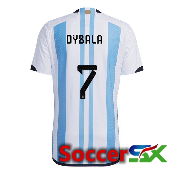 Argentina (DYBALA 7) Home Jersey Blue White World Cup 2022