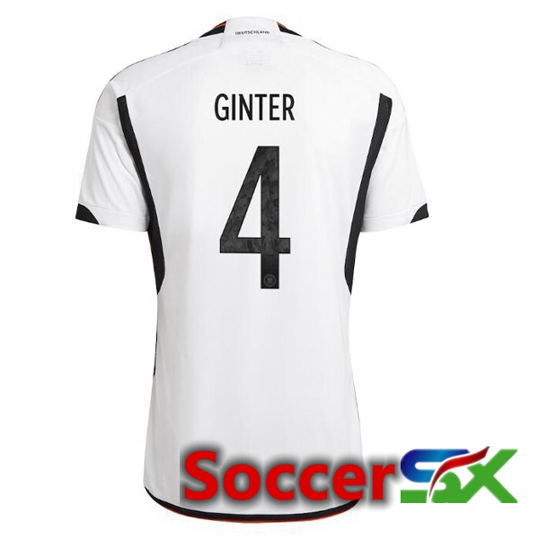 Germany (GINTER 4) Home Jersey Black White World Cup 2022