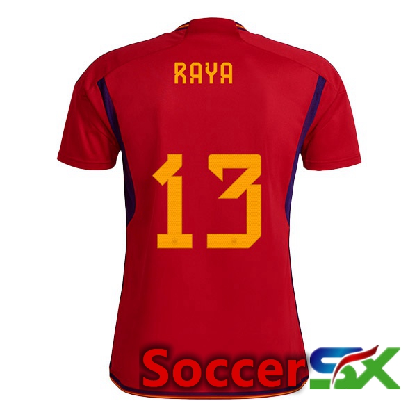 Spain (RAYA 13) Home Jersey Red World Cup 2022