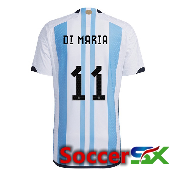 Argentina (DI MARIA 11) Home Jersey Blue White World Cup 2022