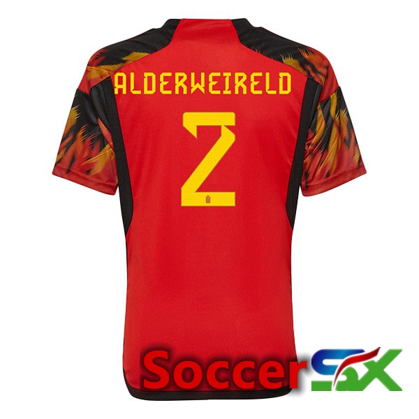 Belgium (ALDERWEIRELD 2) Home Jersey Red World Cup 2022
