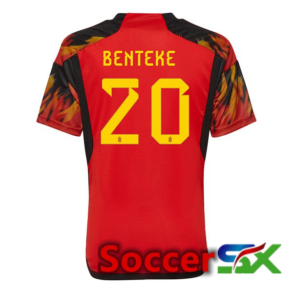 Belgium (BENTEKE 20) Home Jersey Red World Cup 2022